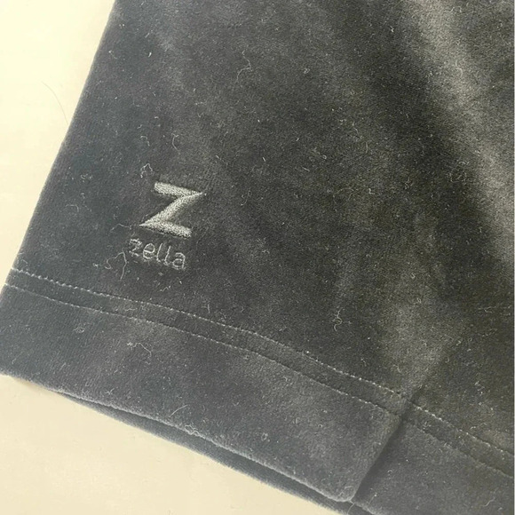 Zella Black Velour Velvet Drawstring Pants Size Large - Picture 5 of 9
